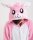 Kinder Tierkostüme Onesie 17 Hase Rosa Weiß,140