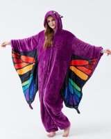 Tier-Kostüme Onesies Jumpsuit Overall 32 Schmetterling lila,XL